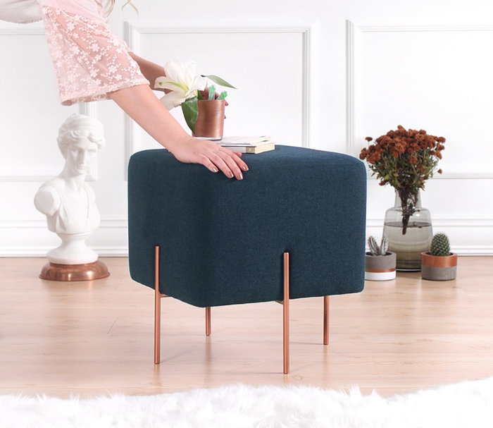 Atelier Del Sofa Puf Bohemio Copper 62 - Navy Blue